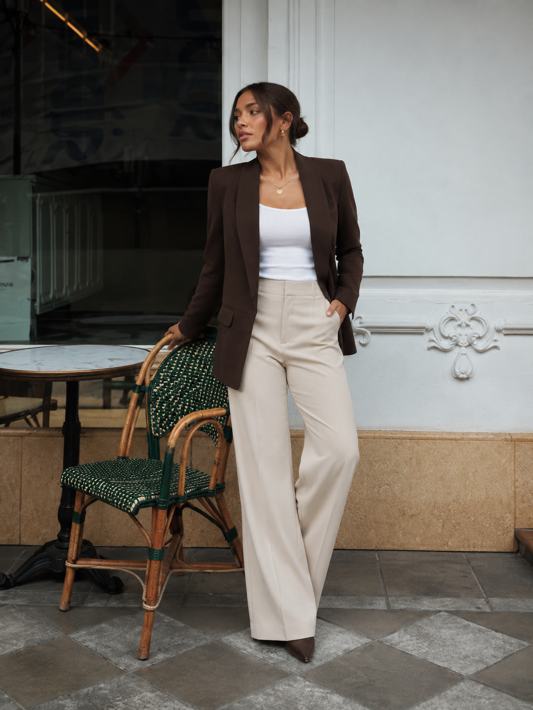 Blair Open Front Notched Lapel Tailored Blazer