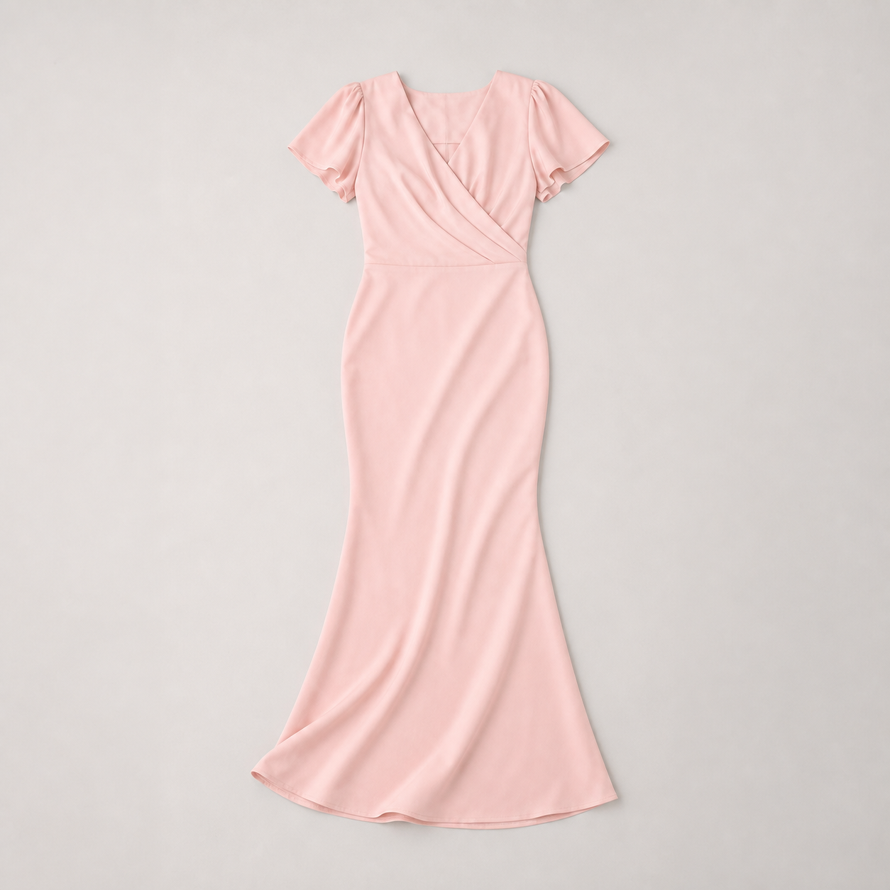 Pippa Cap Sleeve Chiffon Mermaid Bridesmaid Dress in Pink