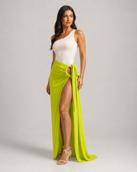 Zora Backless Crop Top and Split Maxi Skirt Co-ord Set