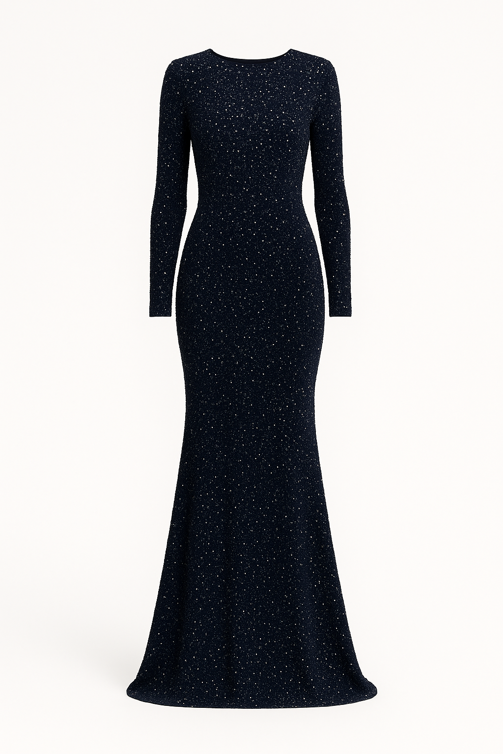 Zelda Stretch Sequin Long Sleeve Mermaid Maxi Dress