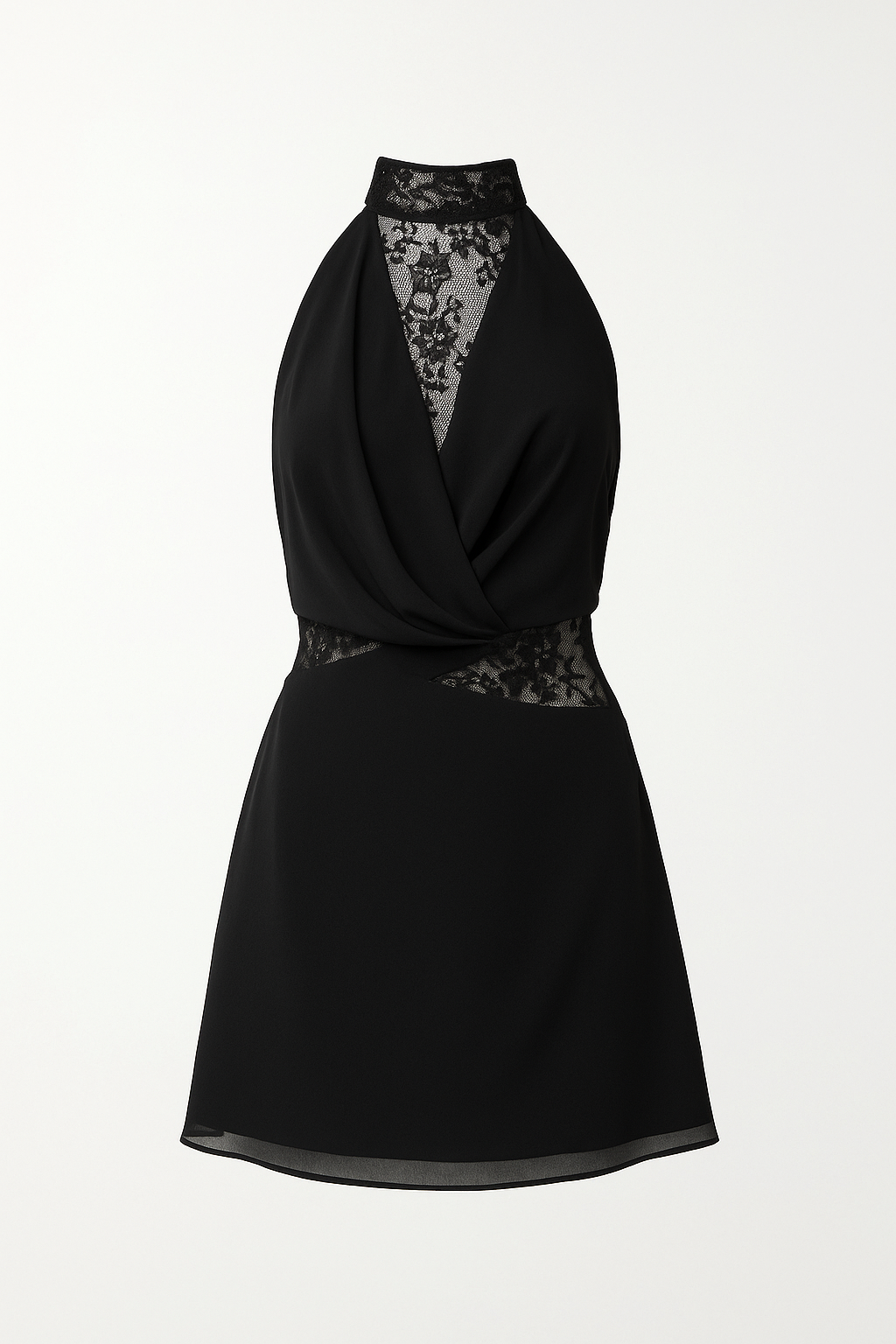 Lara Halter Neck Lace Trim A-Line Mini Sundress