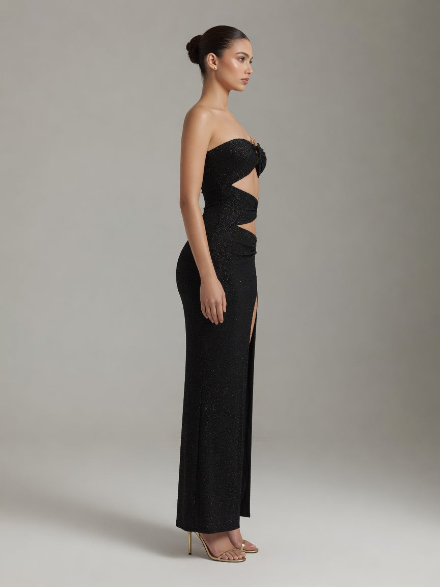 Sylvie Strapless Cut-Out Bodycon Maxi Party Dress