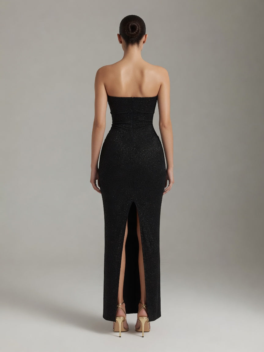 Sylvie Strapless Cut-Out Bodycon Maxi Party Dress