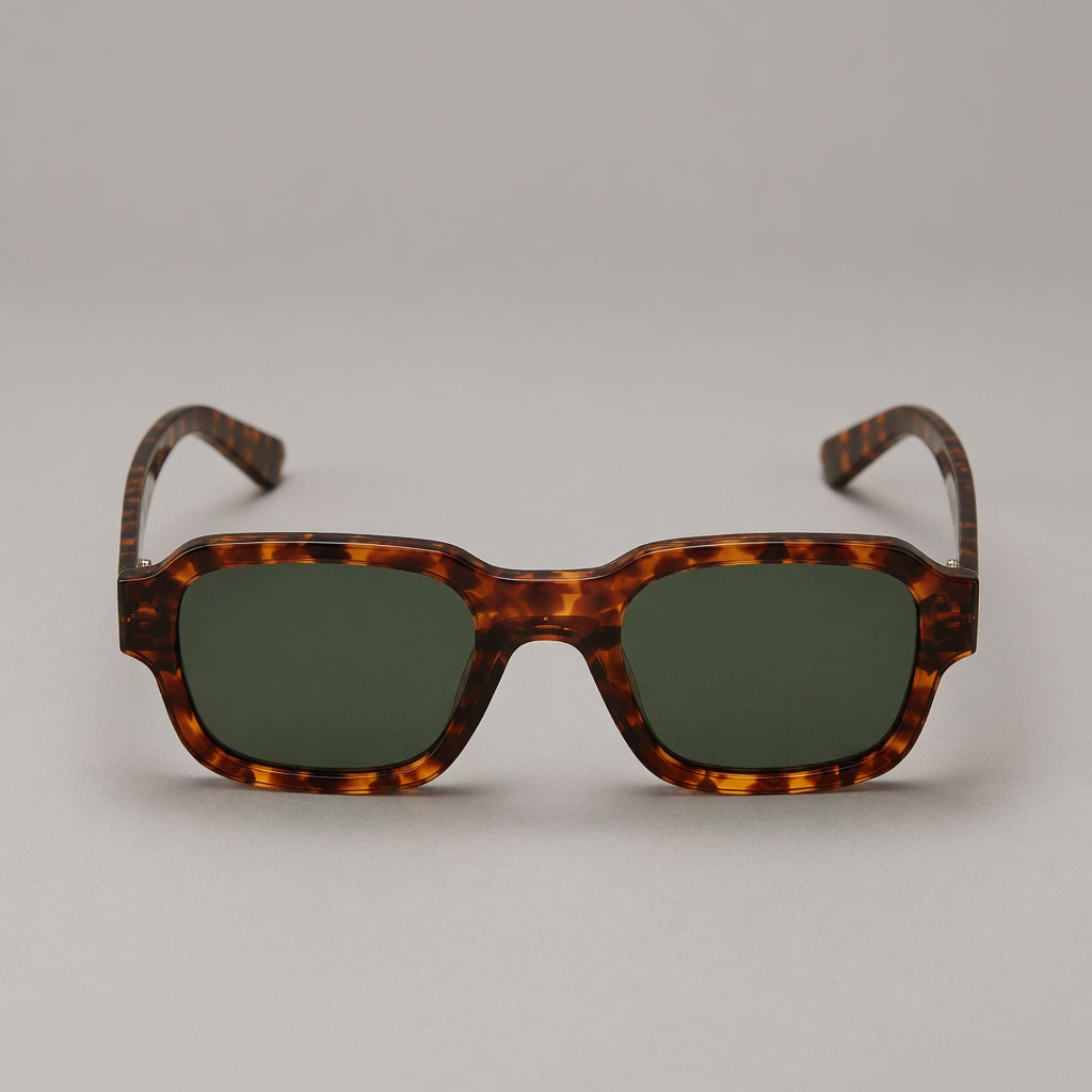 Riviera Transparent Frame Square Retro UV400 Sunglasses