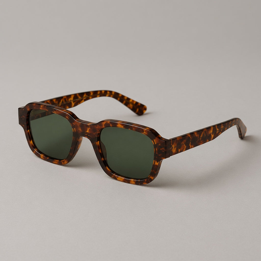 Riviera Transparent Frame Square Retro UV400 Sunglasses