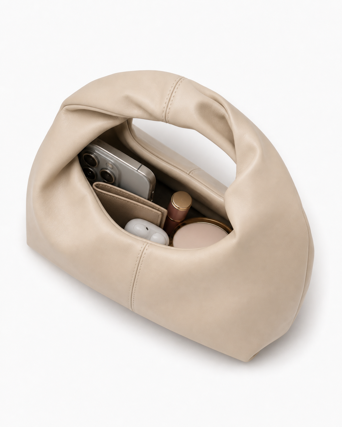 Sydenham Pleated Vegan Leather Clutch Bag