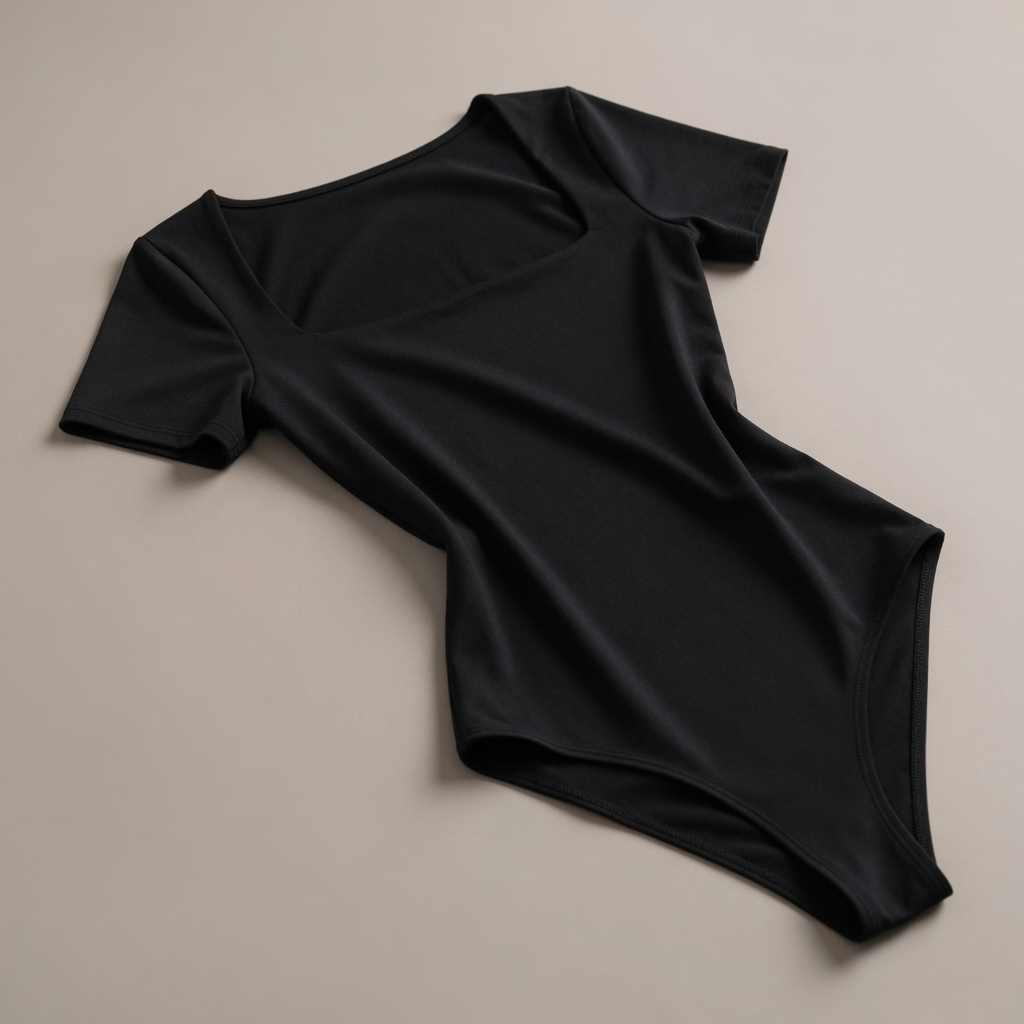 Blanche Square Neck Short Sleeve Jersey Bodysuit