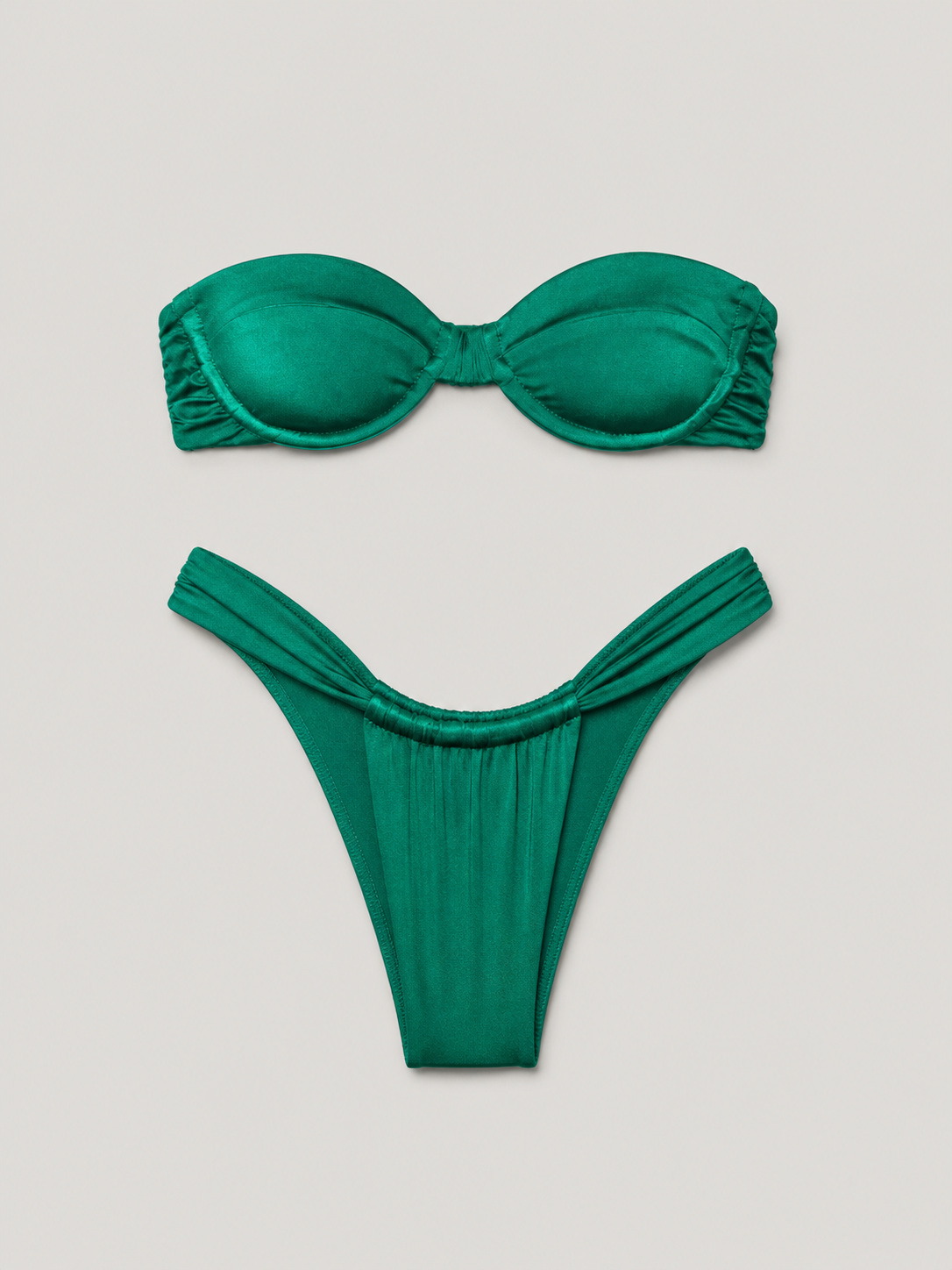 Sunny Bandeau Push Up Brazilian String Bikini Set