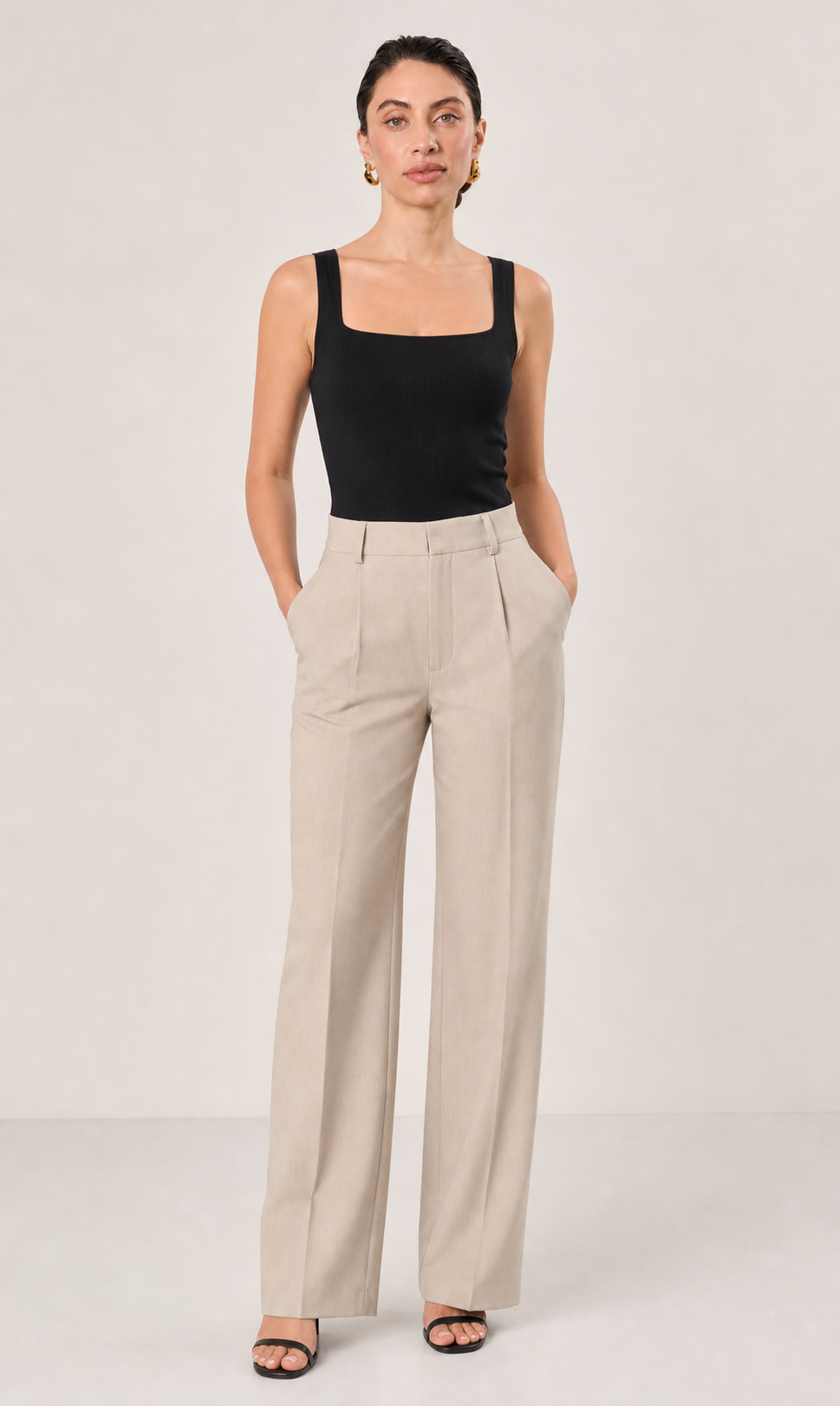Mika Ribbed Off The Shoulder Strappy Tank Top