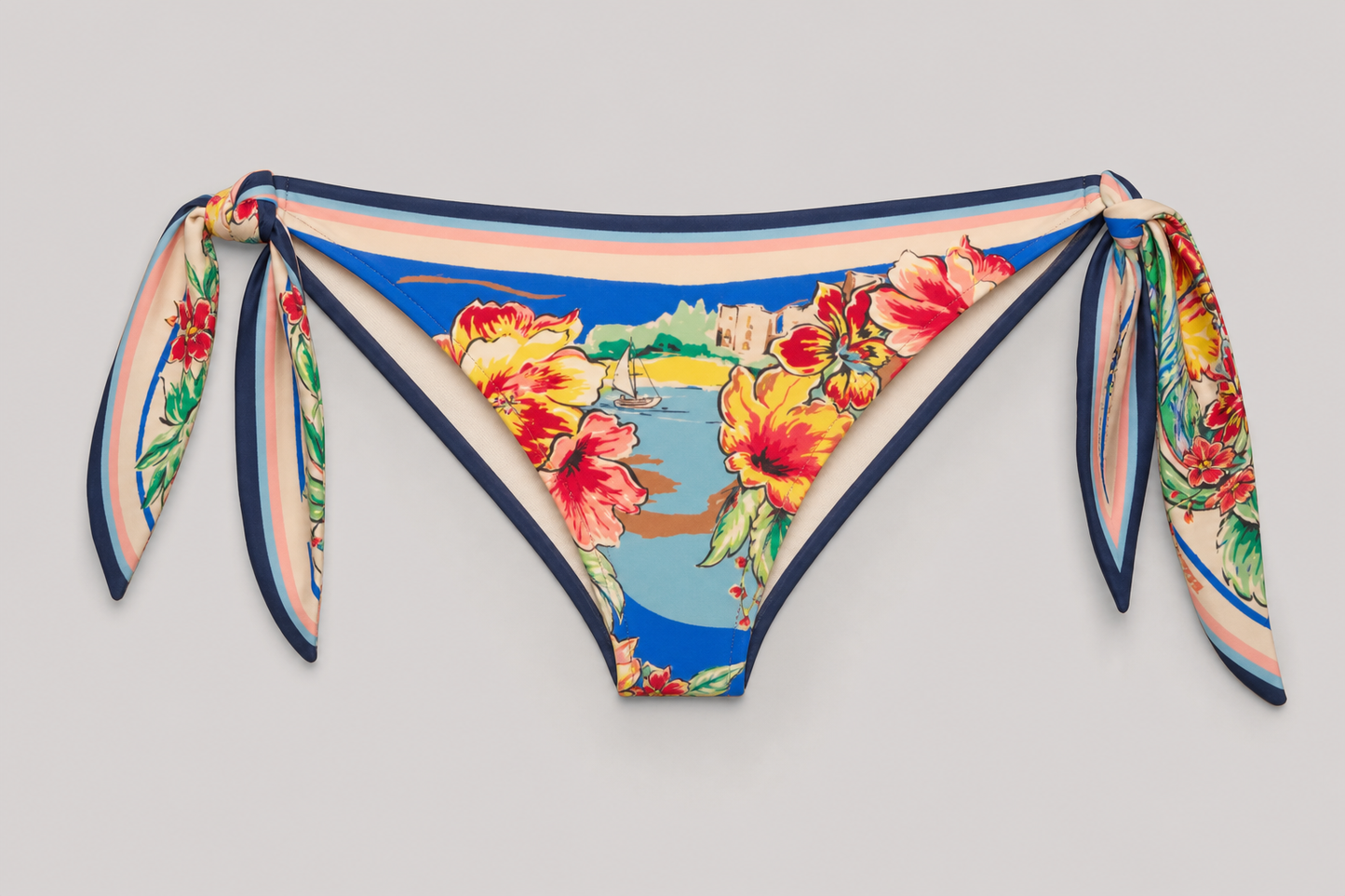 Cove Push Up Tie Side Brazilian Thong Bikini Set