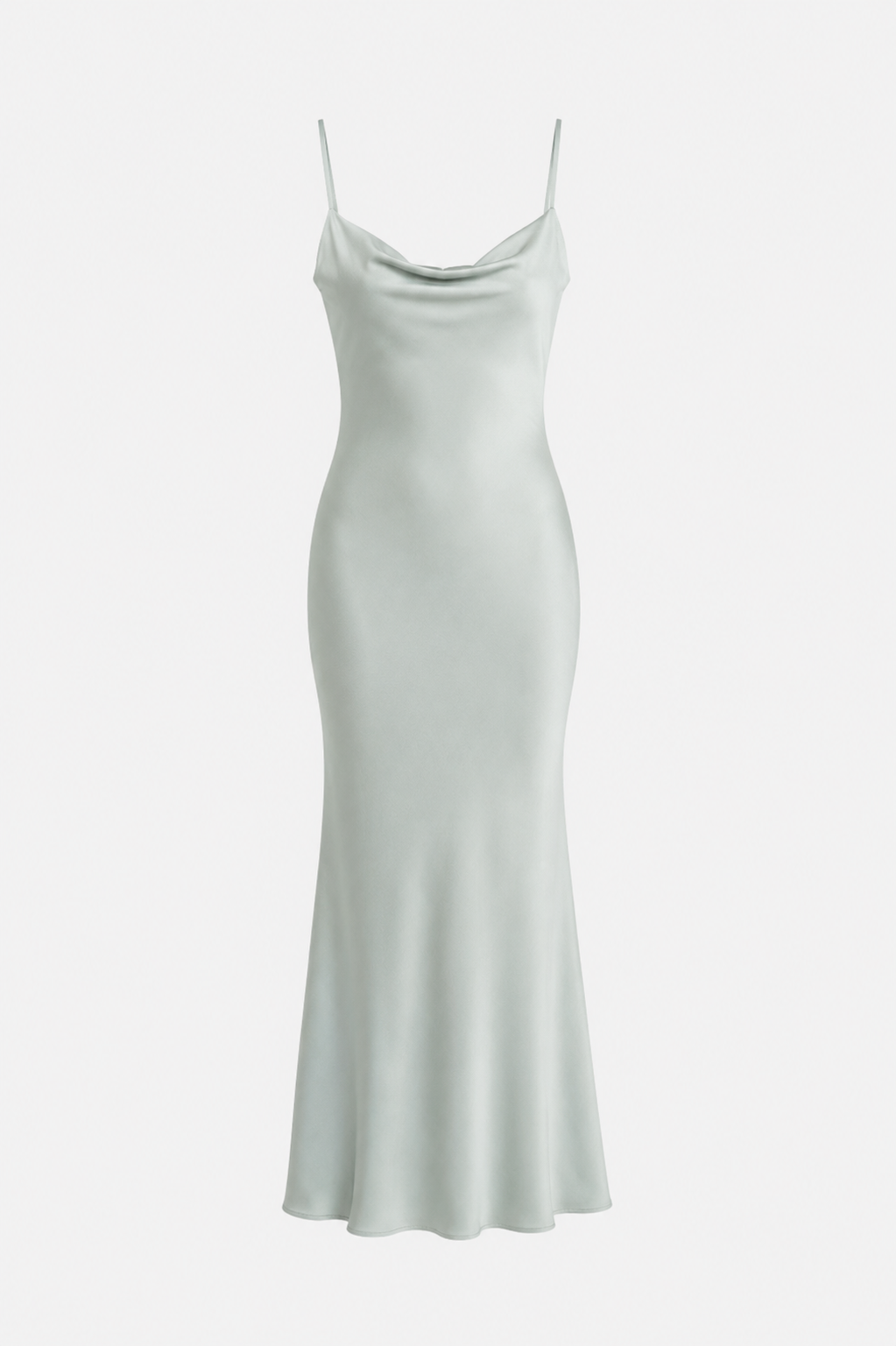 Ivy Floral Draped Backless Strappy Midi Dress in Green