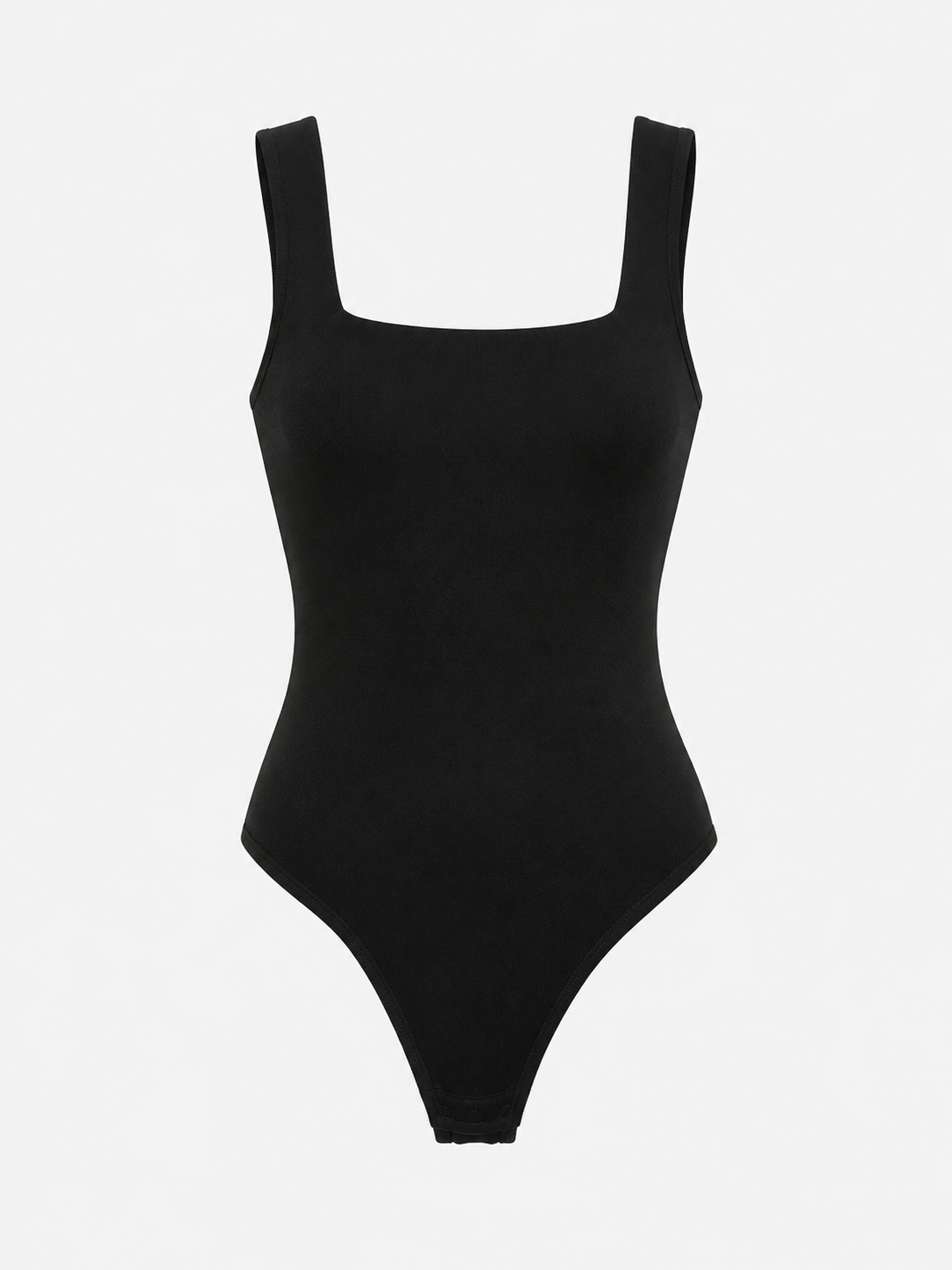 Mabel Square Neck Bodycon Jersey Playsuit in Black