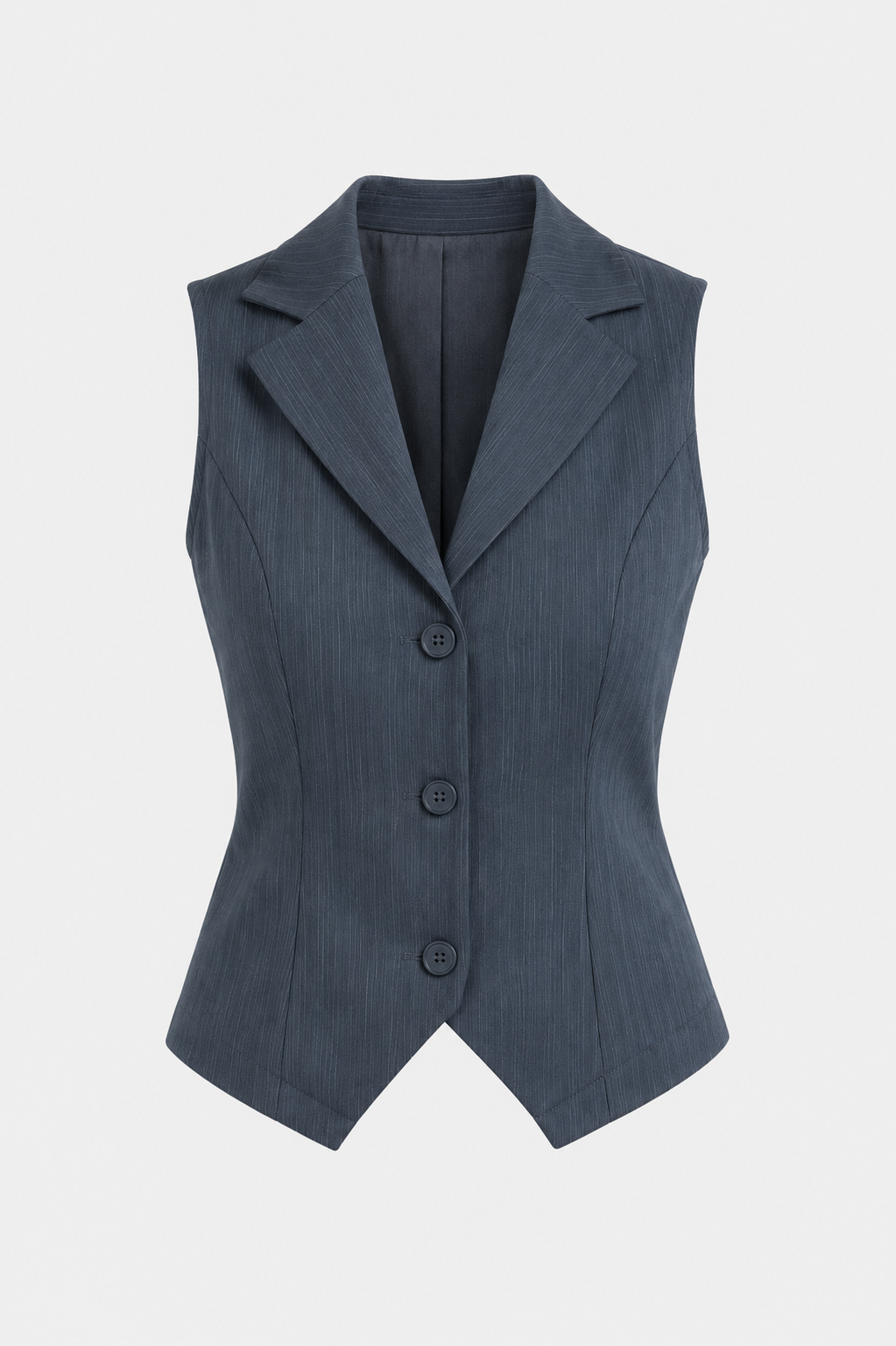 Petra Notched Lapel Longline Sleeveless Waistcoat