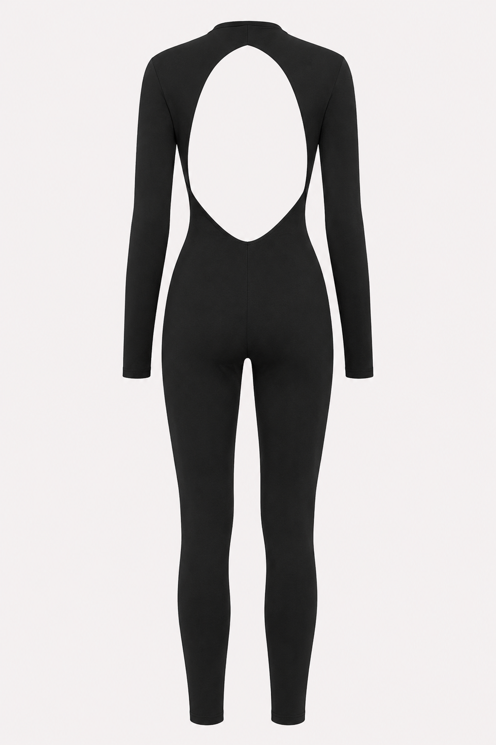 Hazel Square Neck Long Sleeve Wide Leg Jumpsuit in Black