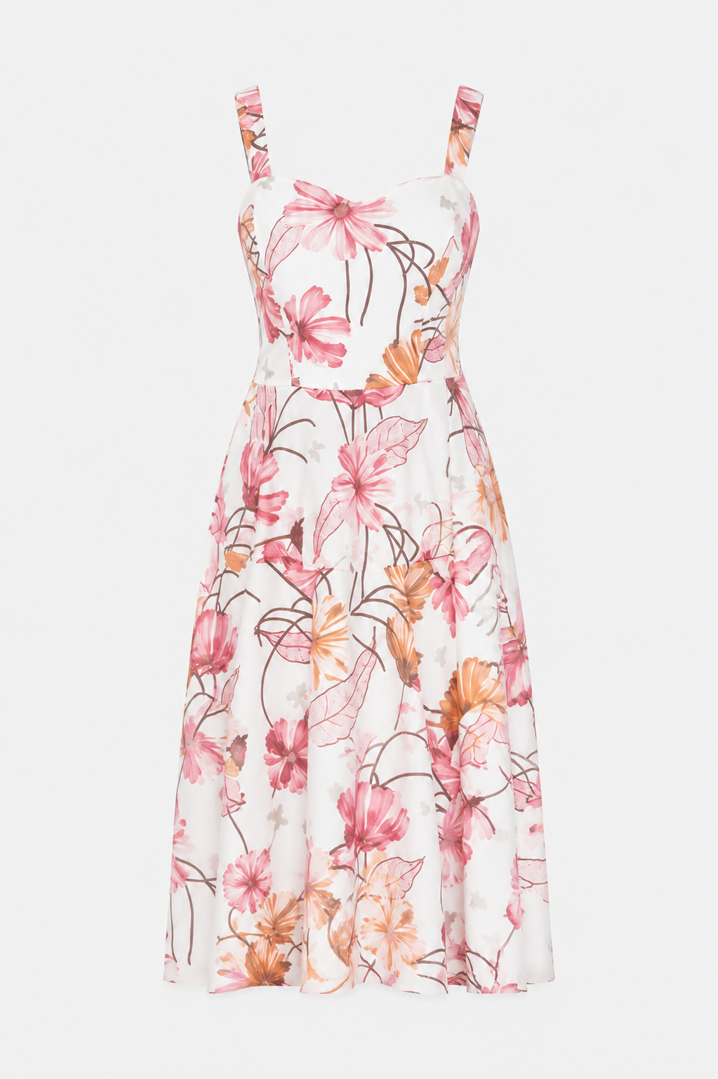 Nessa Square Neck Backless Layered Print Maxi Dress