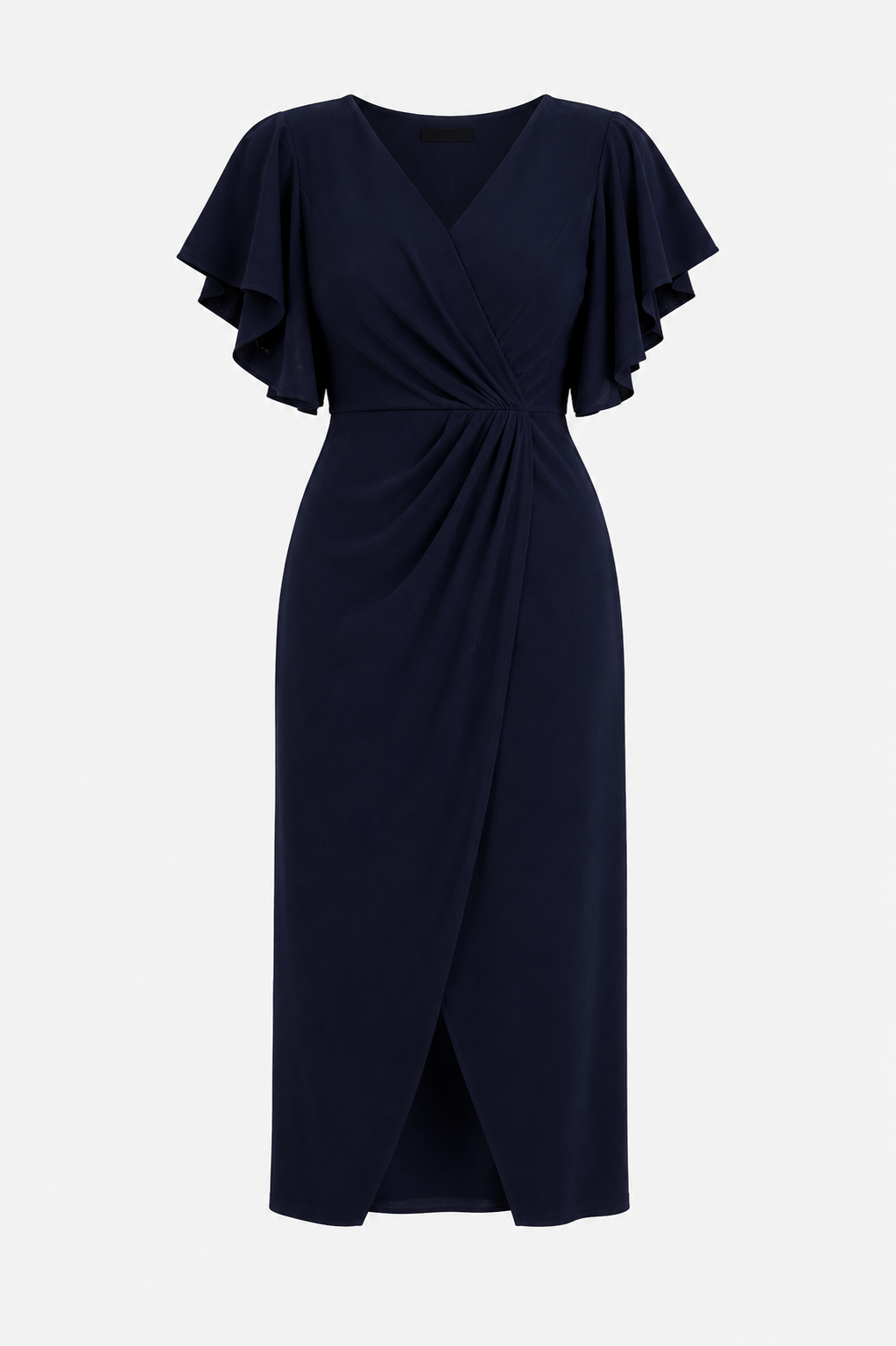 Ines Butterfly Sleeve V-Neck Split Maxi Dress