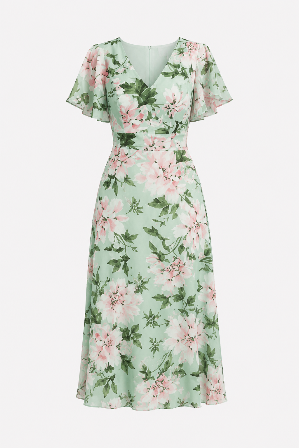Philippa Halter Ruffle Detail Evening Maxi Dress