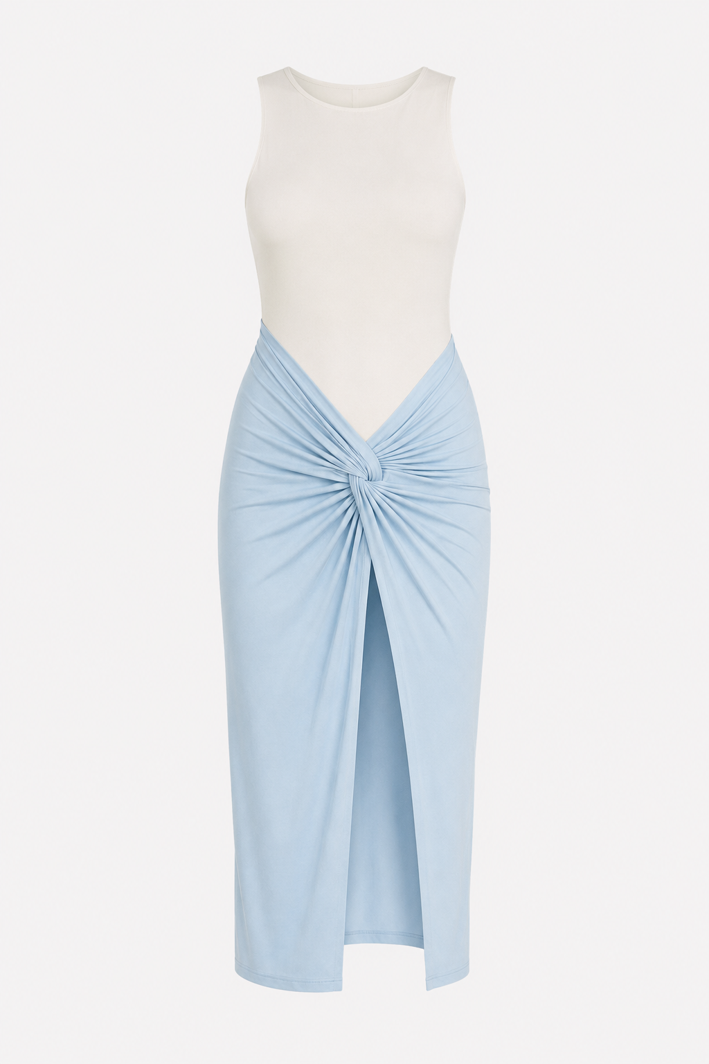 Xena Ruched Crop Top and Asymmetric Split Skirt Set