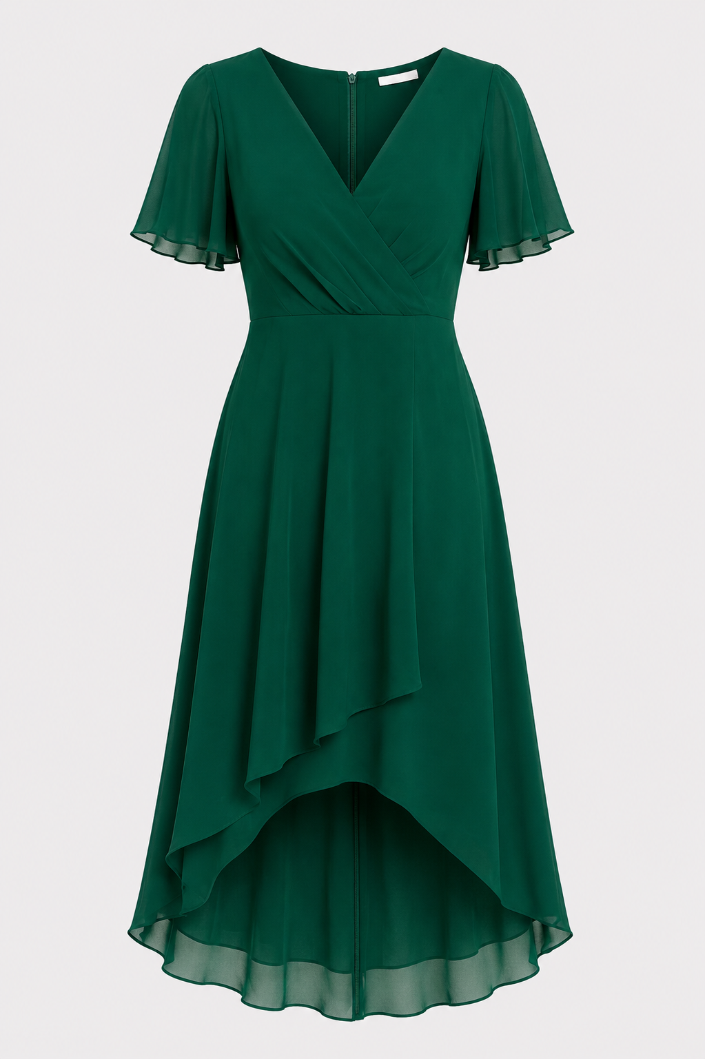 Clemency Ruffle Sleeve V-Neck Loose Midi Dress