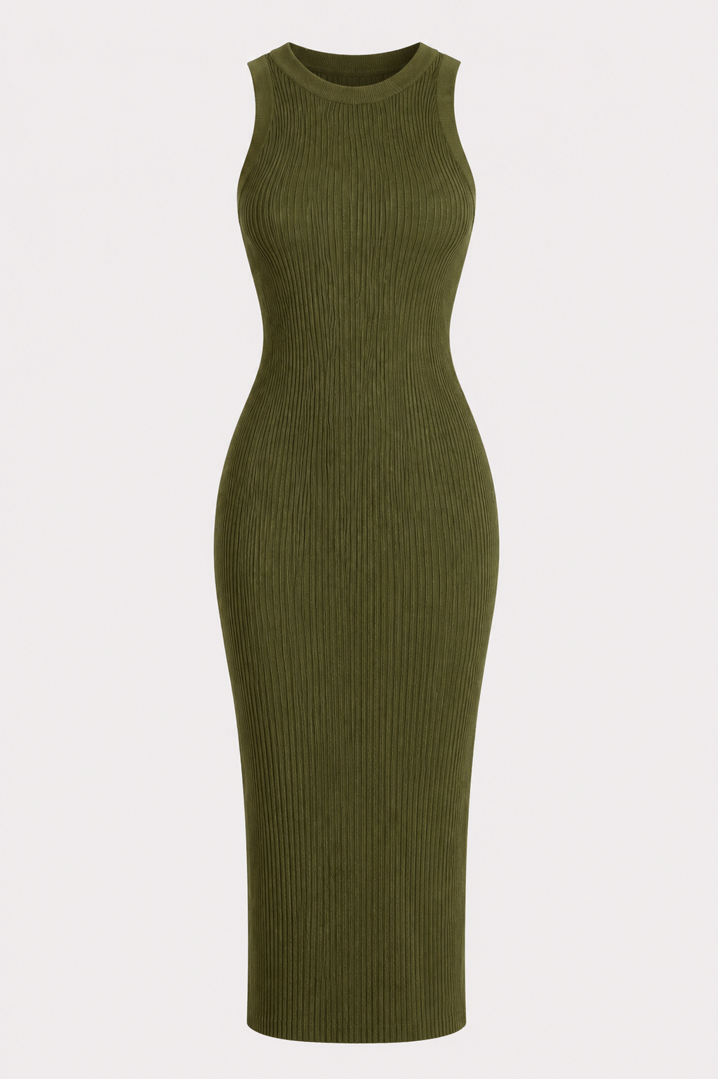 Ondine Wave Textured Stretch Knit Bodycon Midi Dress
