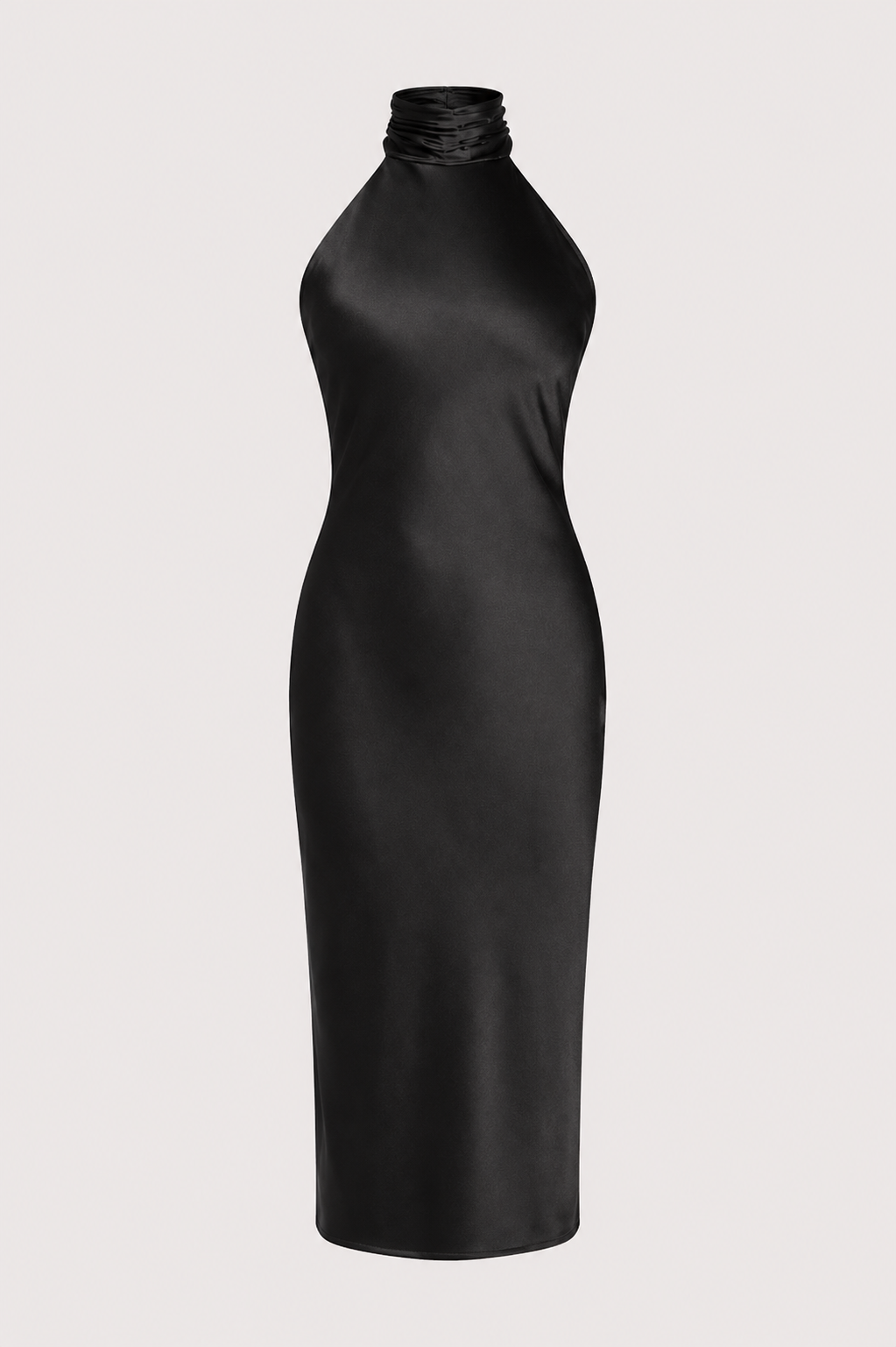 Vivienne Halter Neck Satin Mermaid Evening Dress