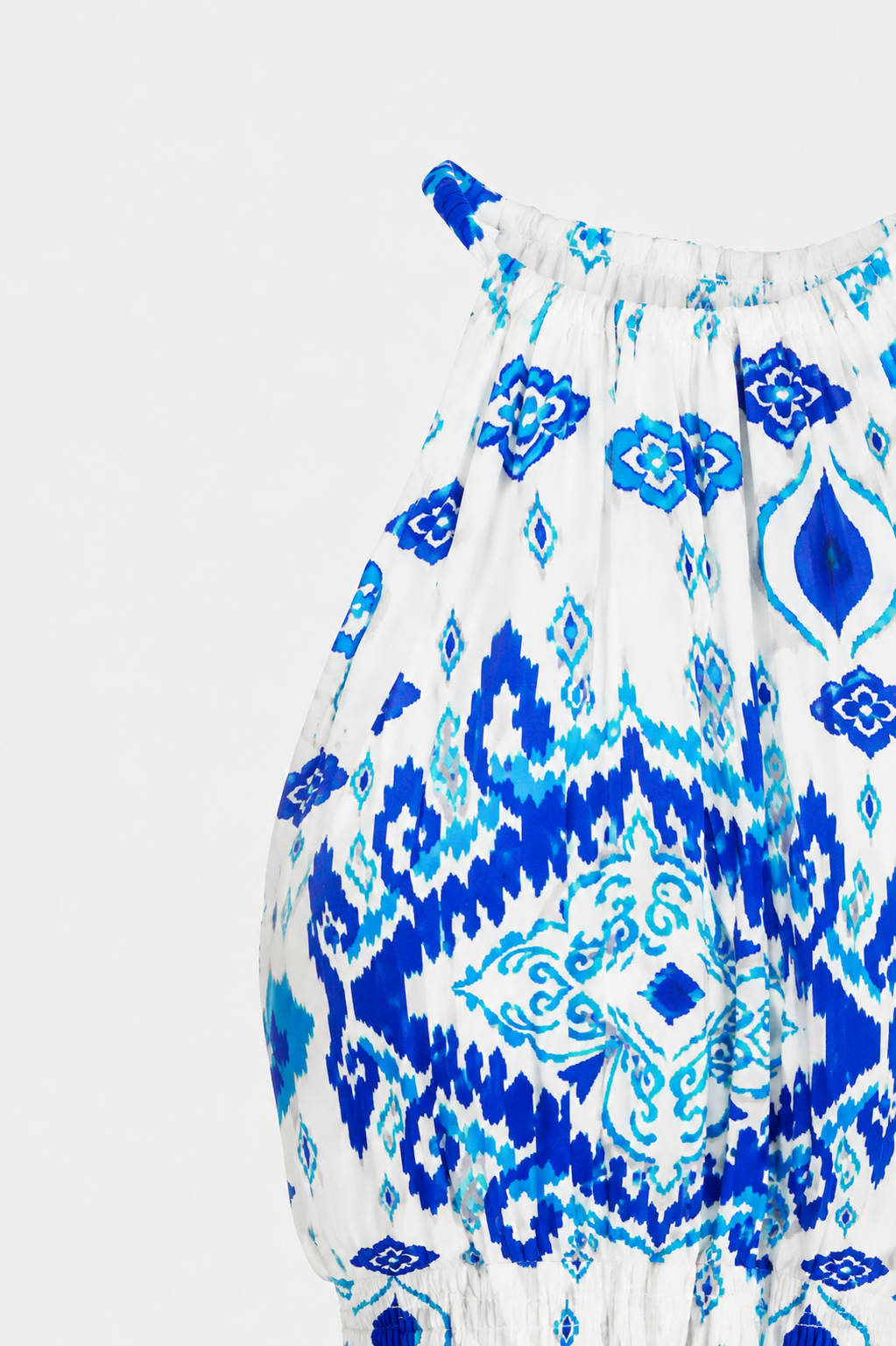 Wren Butterfly Sleeve Geometric Print Boho Midi Dress