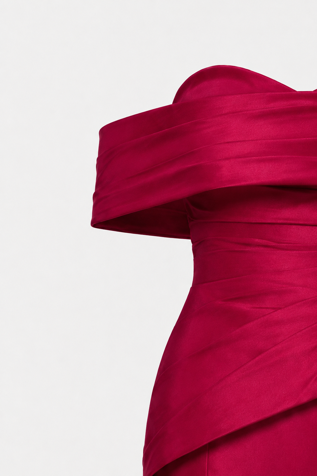Isolde Off Shoulder Fishtail Evening Dress with Slit