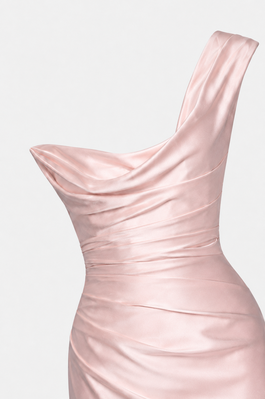 Esther One Shoulder Cowl Neck Satin Maxi Dress
