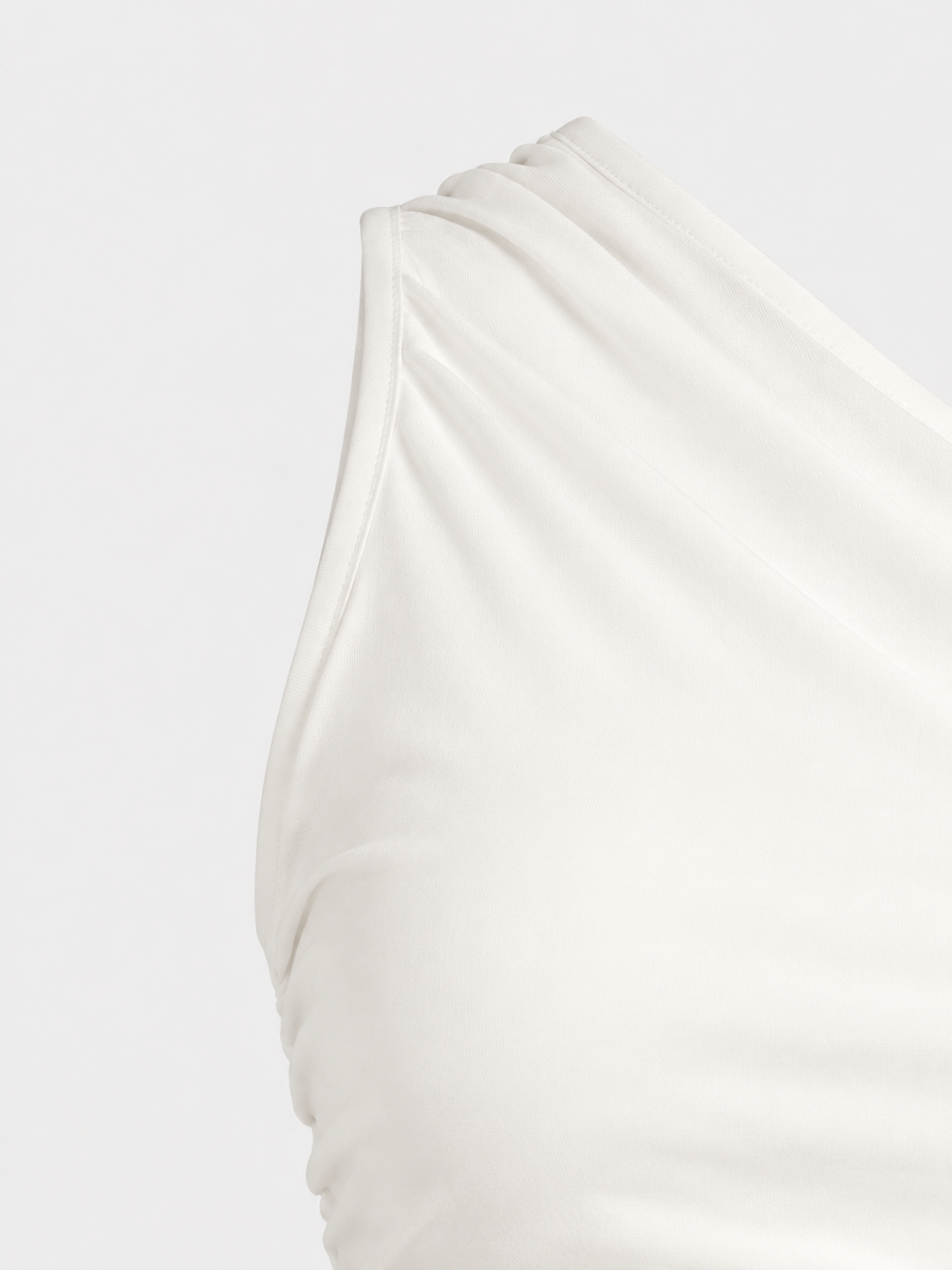 Noor One Shoulder Asymmetric Backless Slim Tank Top