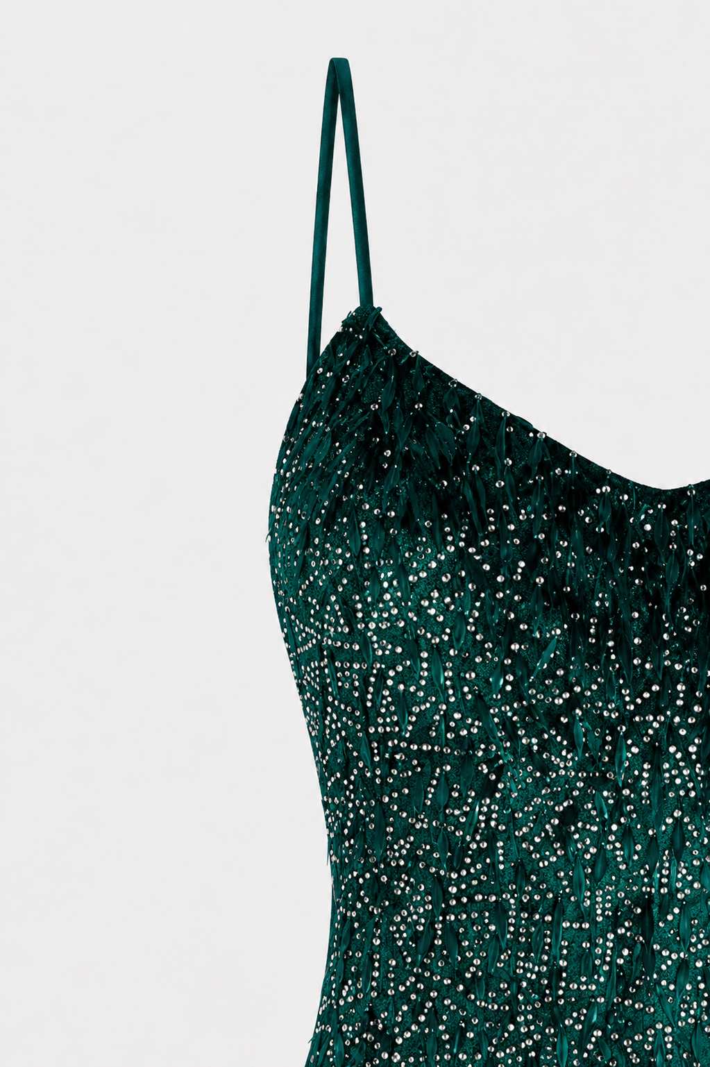 Celeste Sleeveless Sequin Feather Fringe Party Dress