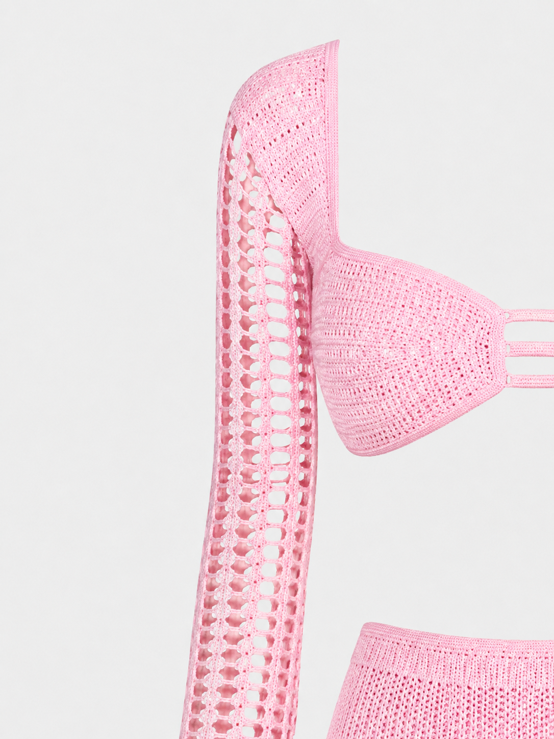 Suki Crochet Knit Crop Top and Midi Skirt Co-ord Set