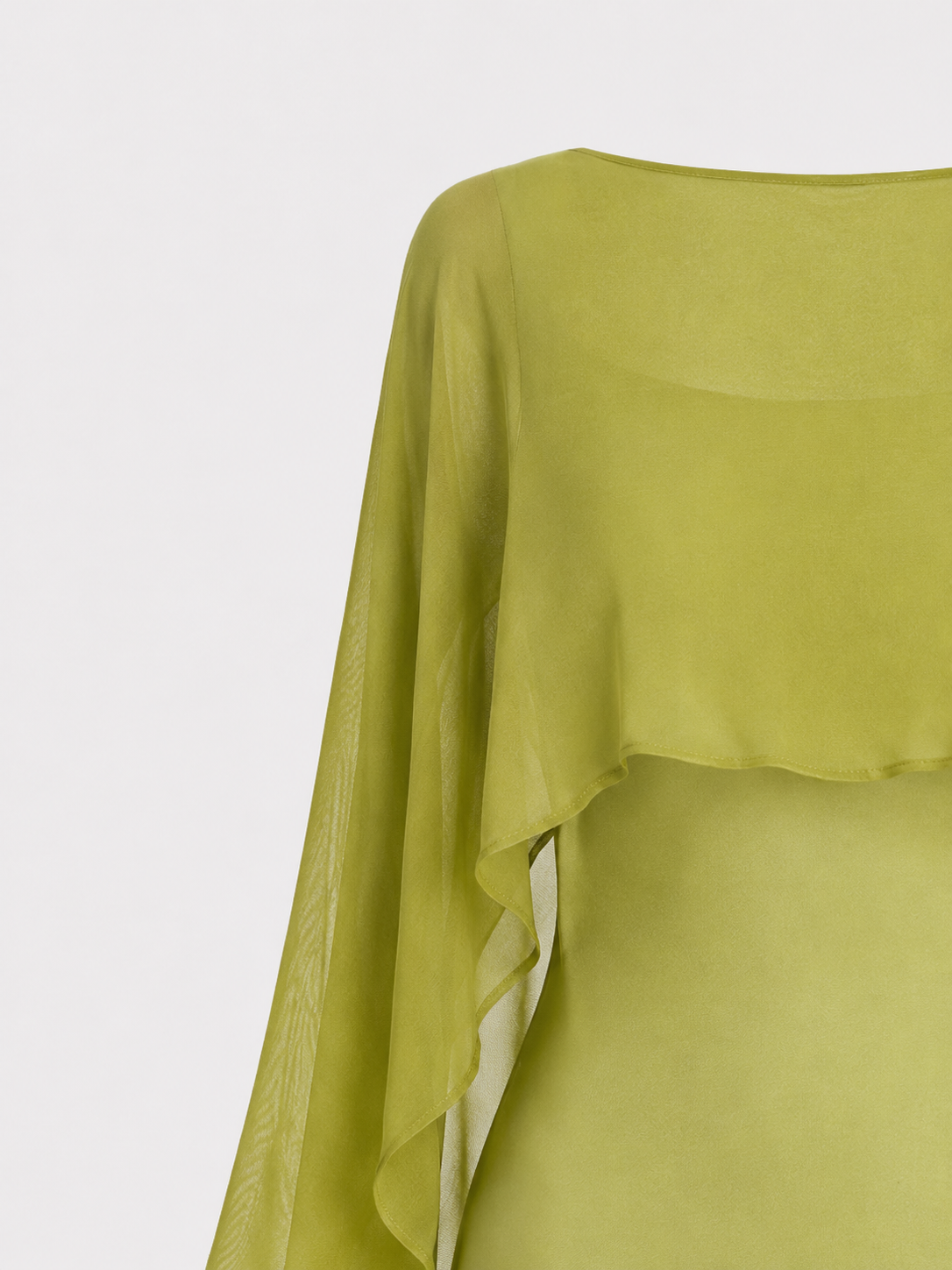 Lena Asymmetric Draped Shawl Detail Maxi Dress