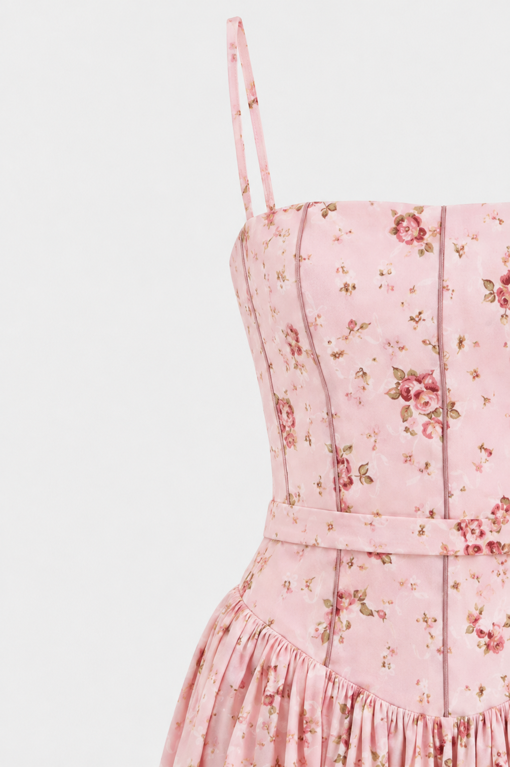 Dulcie Strappy Floral Print A-Line Midi Dress
