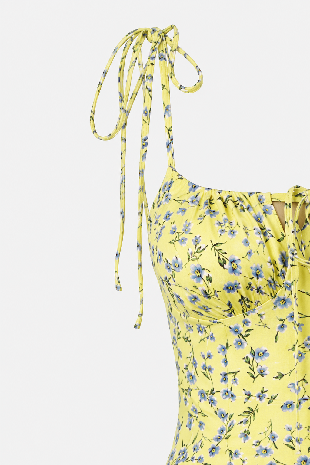 Iris Tie Strap Floral Midi Dress with Leg Split