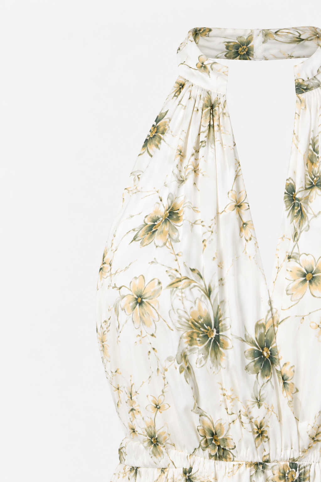 Posy Halter Neck Flowy Floral Chiffon Maxi Dress