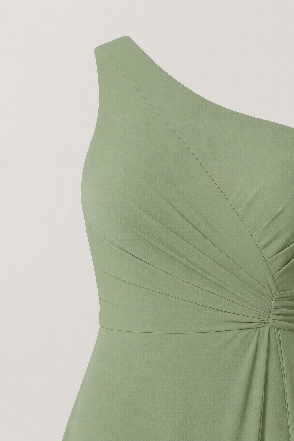 Cecily One Shoulder Ruffle Chiffon Maxi Dress with Slit
