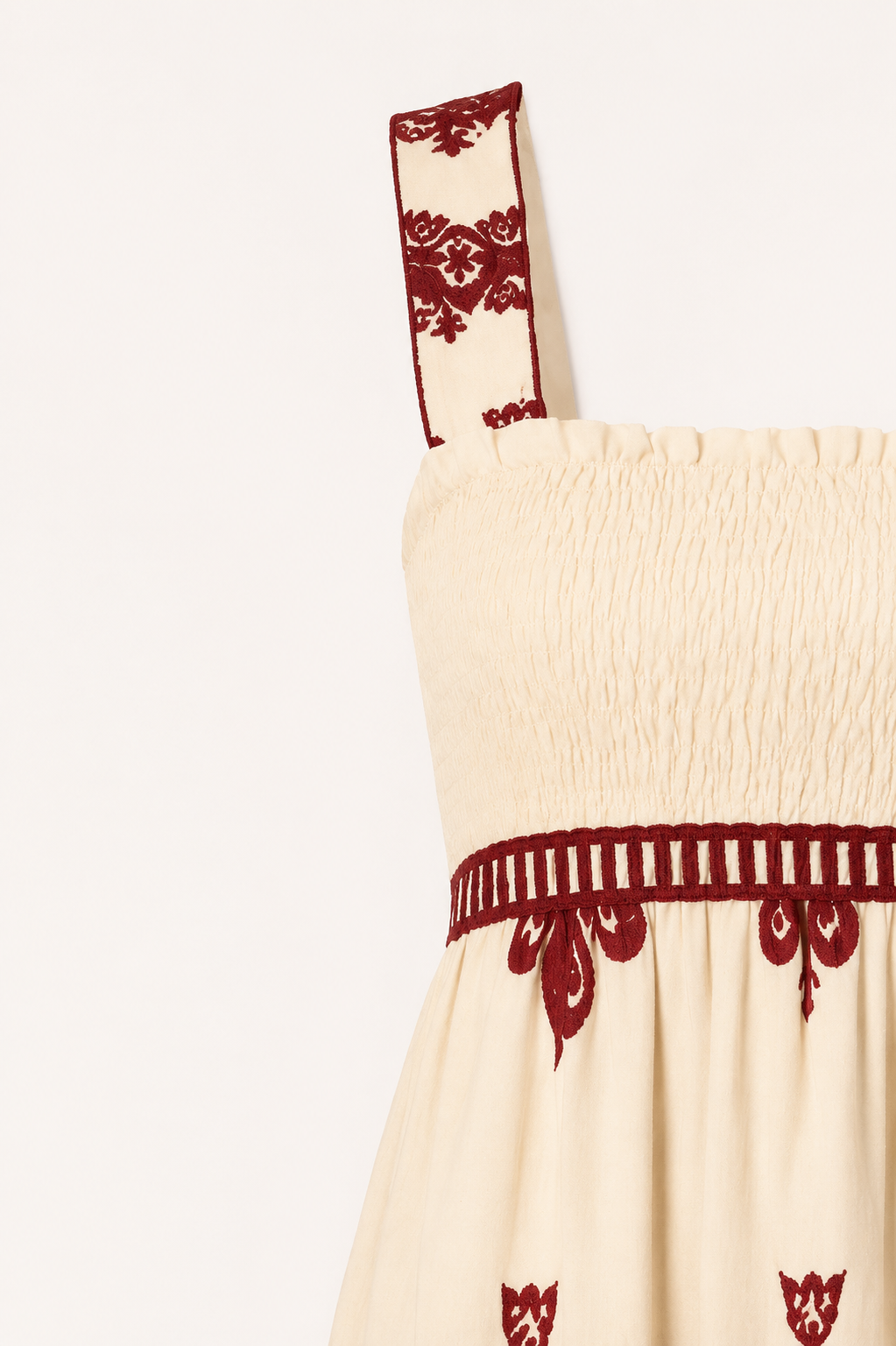 Enid Sweetheart Embroidered Mesh A-Line Mini Dress