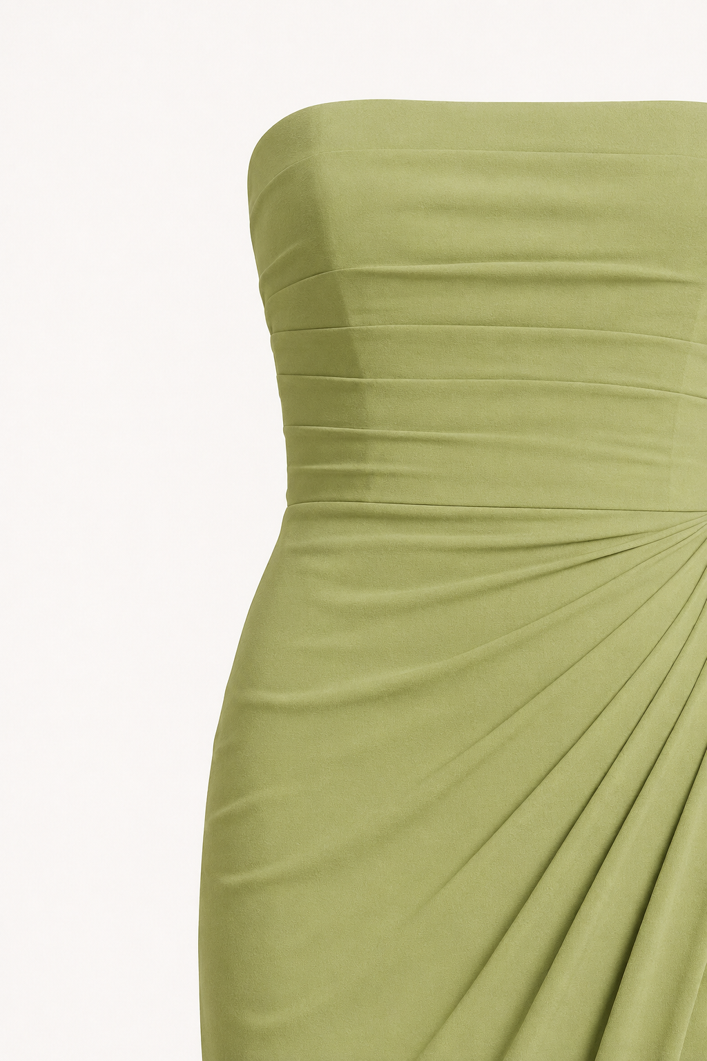 Briony Strapless Pleated Chiffon Mermaid Prom Dress