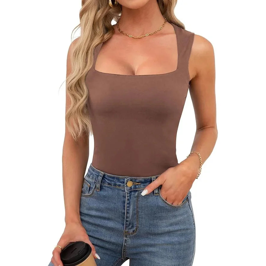 Mika Ribbed Off The Shoulder Strappy Tank Top