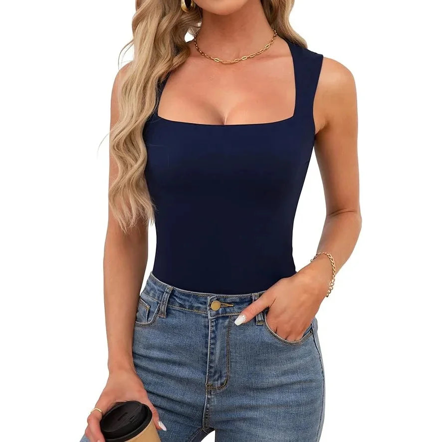 Mika Ribbed Off The Shoulder Strappy Tank Top
