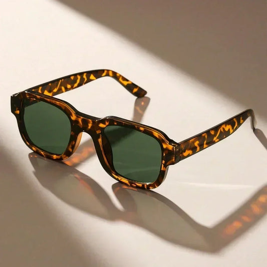 Riviera Transparent Frame Square Retro UV400 Sunglasses