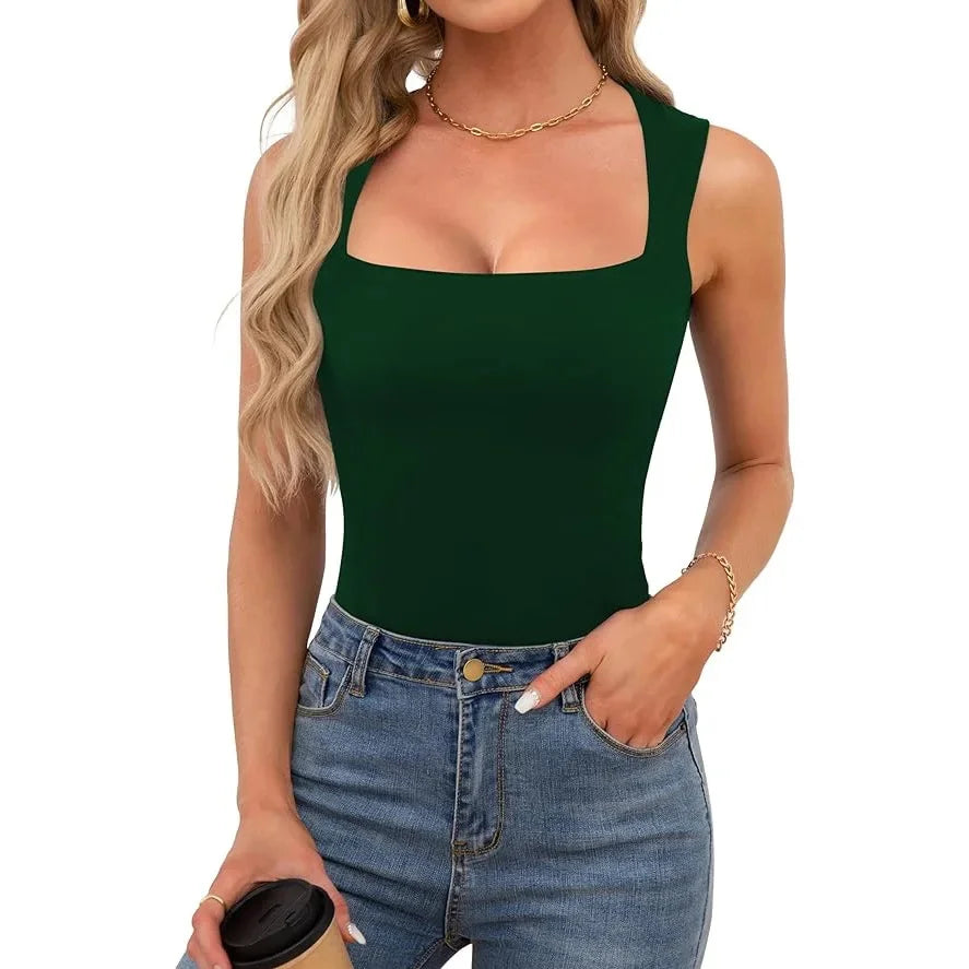 Mika Ribbed Off The Shoulder Strappy Tank Top