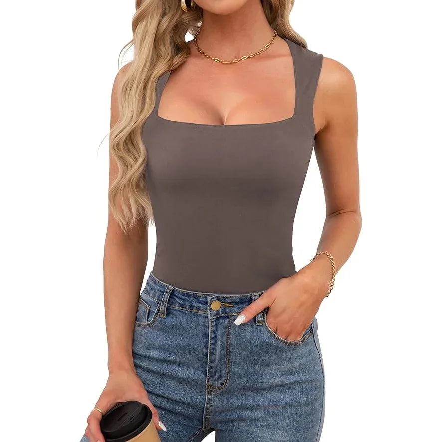 Mika Ribbed Off The Shoulder Strappy Tank Top