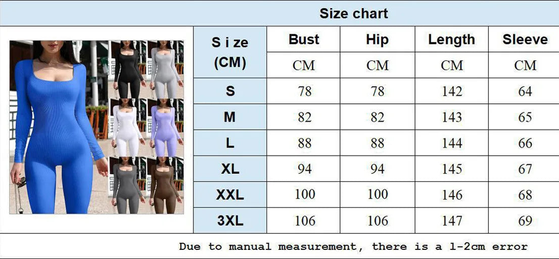 Yara Square Neck Seamless Stretch Pencil Jumpsuit