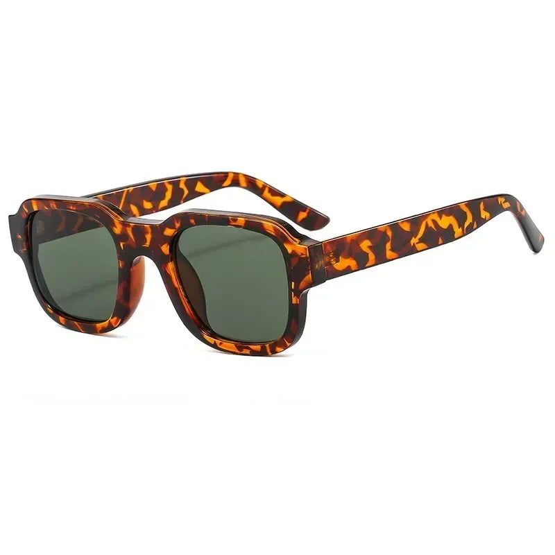 Riviera Transparent Frame Square Retro UV400 Sunglasses