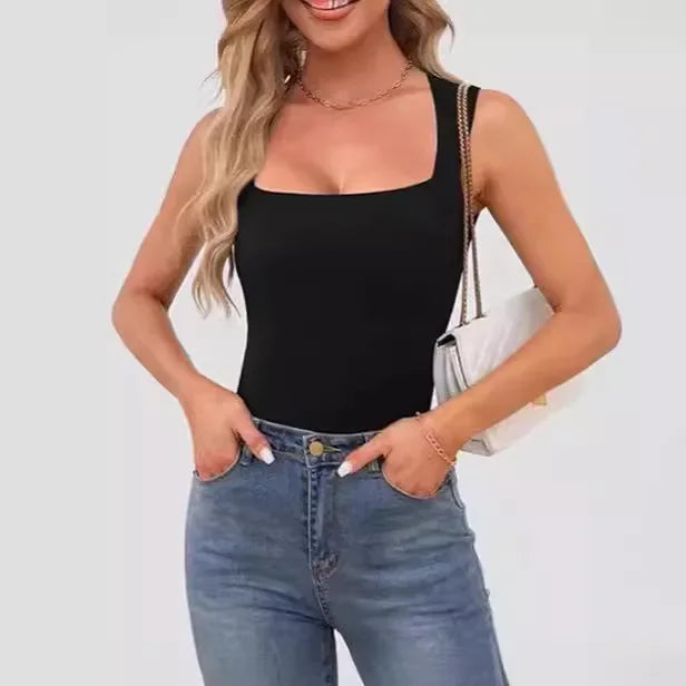 Mika Ribbed Off The Shoulder Strappy Tank Top