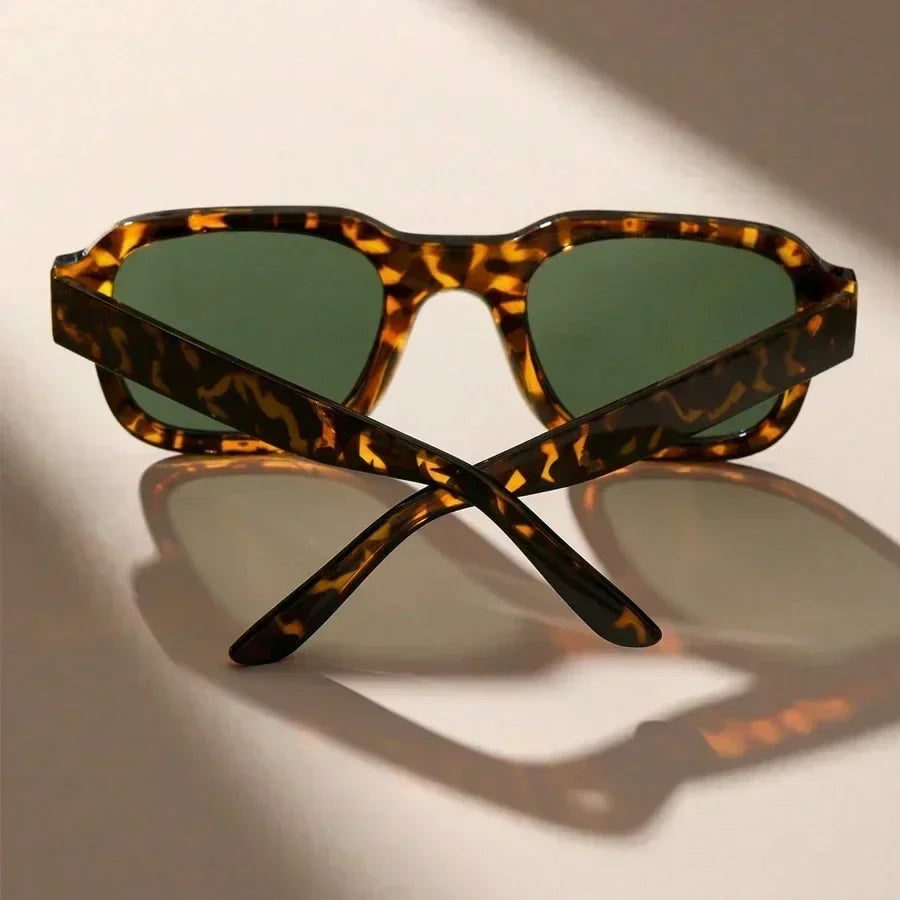 Riviera Transparent Frame Square Retro UV400 Sunglasses