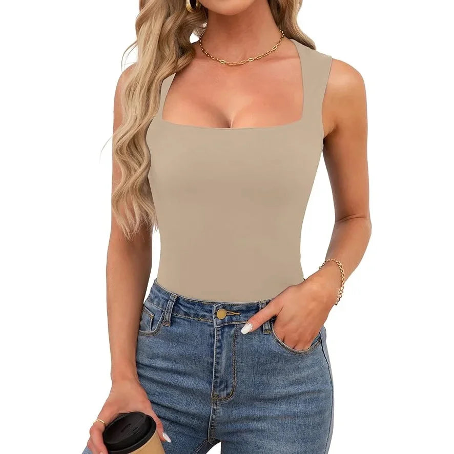 Mika Ribbed Off The Shoulder Strappy Tank Top