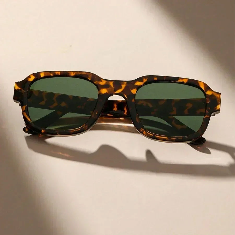 Riviera Transparent Frame Square Retro UV400 Sunglasses