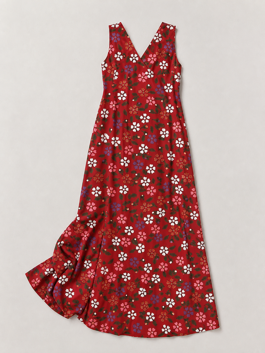 Paloma Floral V-Neck Loose Maxi Dress with Pockets